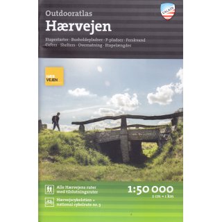 H&aelig;rvejen (Heerweg) Wanderatlas 1:50.000