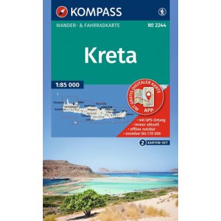 Wanderkarten-Set 2244 Kreta (2 Karten) 1:85.000