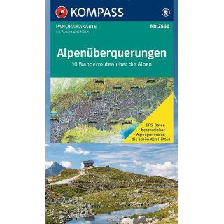 2566 Alpen&uuml;berquerungen Panorama 1:200.000
