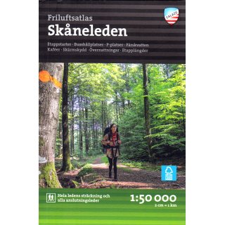 Sk&aring;neleden Wanderatlas 1:50.000