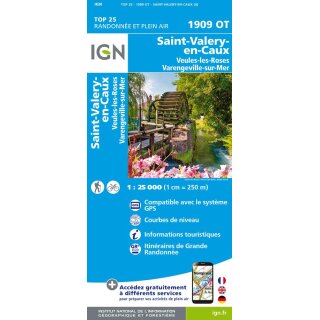 1909 OT Saint-Valery-en-Caux, Veules-les-Roses, Varengeville-sur-Mer 1:25.000