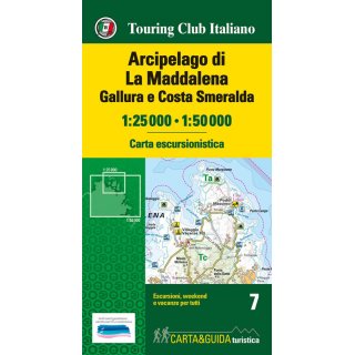 Arcipelago di La Maddalena, Gallura e Costa Smeralda 1:25.000 / 1:50.000