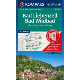 WK 873  Bad Liebenzell/Bad Wildbad 1:25.000