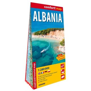 Albanien 1:280 000 laminiert