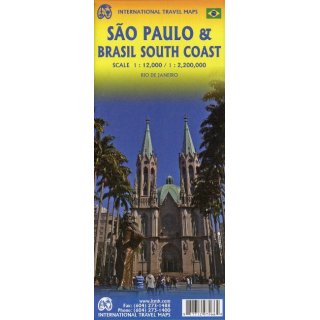 Sao Paulo & Brasil South Coast 1 : 12 000 / 1 : 2 200 000