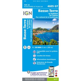 Guadeloupe Basse-Terre 1:25.000  4605 GT