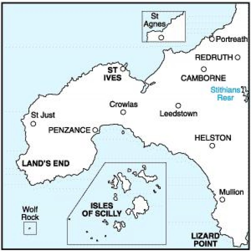 St Ives & Lizard Point Map With Digital Version Ordnance Survey Landranger 203 Lands End & Isles of Scilly 