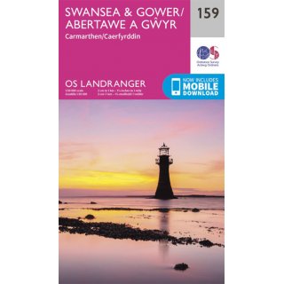 No. 159 - Swansea & Gower, Carmarthen 1:50.000