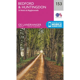 No. 153 - Bedford & Huntingdon 1:50.000