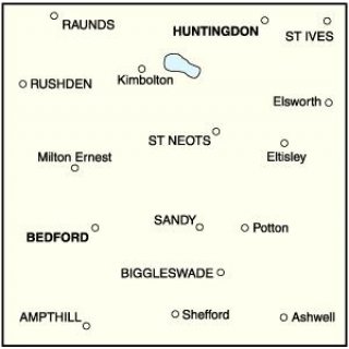 No. 153 - Bedford & Huntingdon 1:50.000