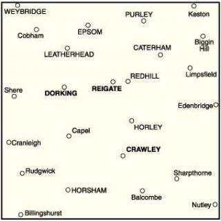 No. 187 - Dorking & Reigate, Crawley & Horsham 1:50.000