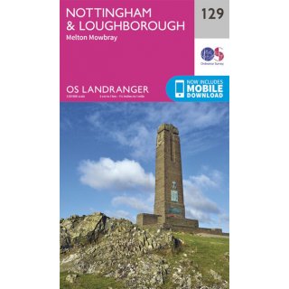 No. 129 - Nottingham & Loughborough 1:50.000