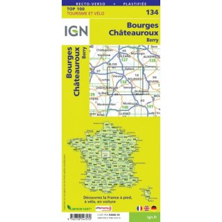 134 Bourges / Châteauroux 1:100.000