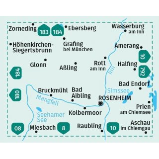 WK  181 Rosenheim/Bad Aibling/Wasserburg am Inn 1:50.000