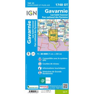 1748 OT Gavarnie, Luz-St-Sauveur, PN des Pyrénées 1:25.000