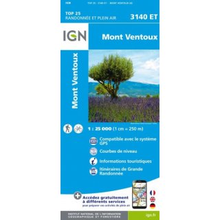 3140 ET Mont Ventoux  1:25.000