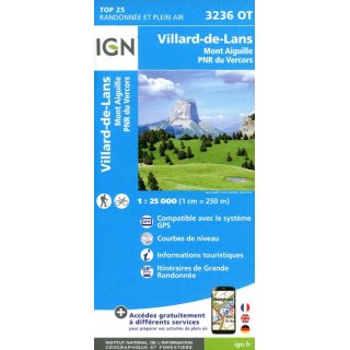 3236 OT Villard-de-Lans, Mont Aiguille, PNR du Vercors  1:25.000