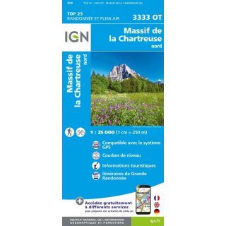 3333 OT Massif de la Chartreuse, Nord 1:25.000