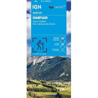 3437 OT Champsaur, Vieux Chaillol, PNR des &Eacute;crins 1:25.000