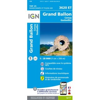3620 ET Grand Ballon, Cernay, Guebwiller 1:25.000