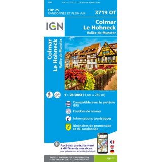 3719 OT Colmar, Le Hohneck, Vall&eacute;e de Munster  1:25.000