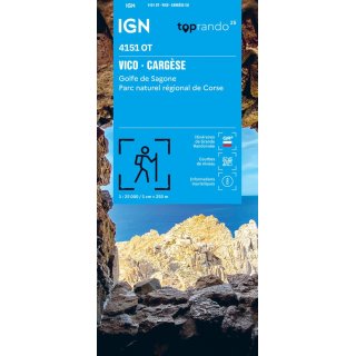 4151 OT Vico Cargèse, Golfe de Sagone, PNR de Corse 1:25.000