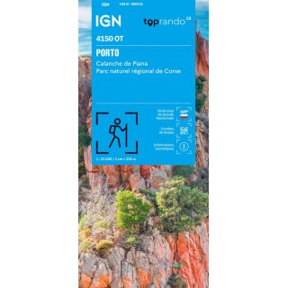 4150 OT Porto, Calanche de Piana, PNR de Corse  1:25.000