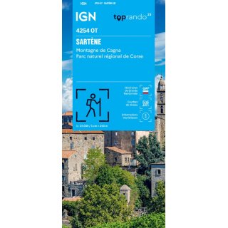 4254 OT Sartène, Montagne de Cagna, PNR de Corse 1:25.000
