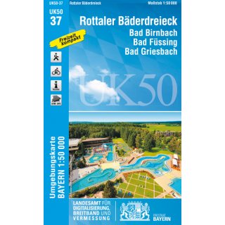 UK 50-37   Rottaler Bderdreieck-Rottal-Inn-Passau 1:50.000