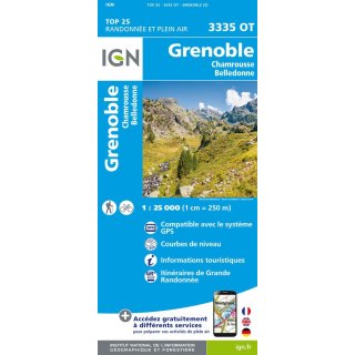 3335 OT Grenoble, Chamrousse, Belledonne 1:25.000