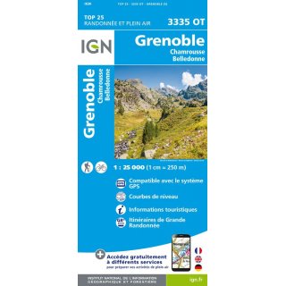 3335 OT Grenoble, Chamrousse, Belledonne 1:25.000