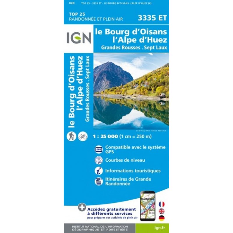 Frankreich Wanderkarten Ign 1 25 000 3335 Et Le Bourg D Oisans L Alpe D Huez Landkartenschropp Landkartenschropp De Online Shop