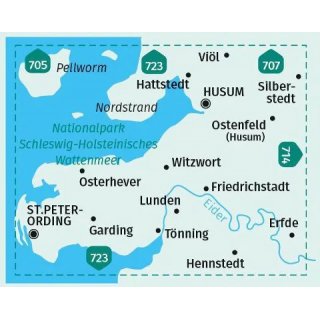 WK  712 Husum, St. Peter-Ording, Südliches Nordfriesland 1:50.000