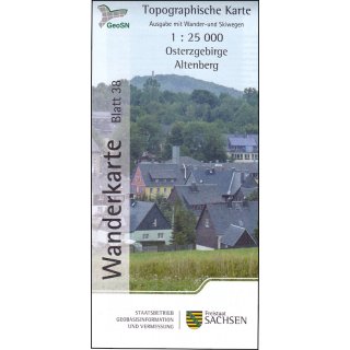 WK25 Blatt 38 Osterzgebirge/Altenberg, Geising 1:25.000