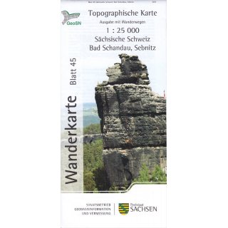 WK25 Blatt 45 Sächsische Schweiz/Bad Schandau, Sebnitz 1:25.000