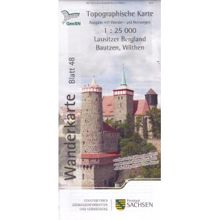 WK25 Blatt 48 Lausitzer Bergland/Bautzen, Wilthen 1:25.000