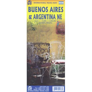 Buenos Aires & NorthEast Argentina Map 1:12.500 / 1:2.200.000