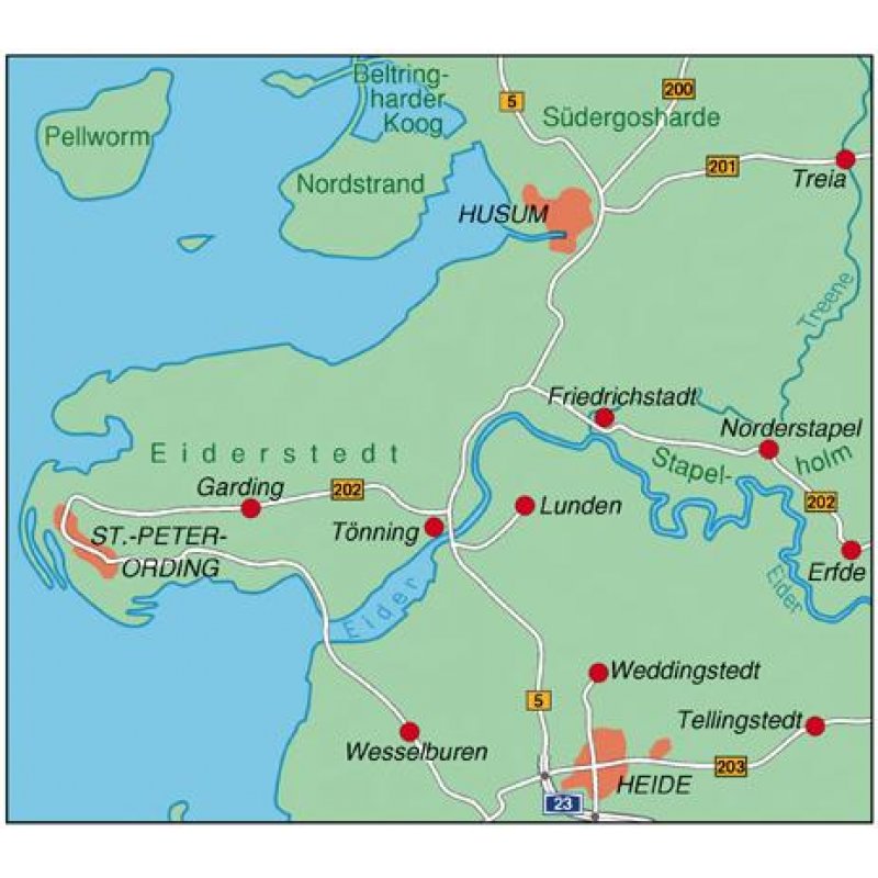2 Husum - Heide 1:50.000 - LandkartenSchropp.de Online Shop
