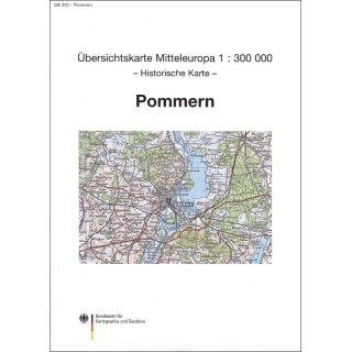 Karte von Pommern 1:300.000 (gefaltet)