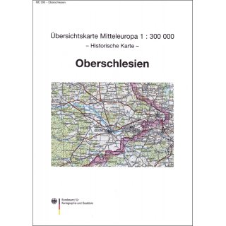 Karte von Oberschlesien 1:300.000 (gefaltet)