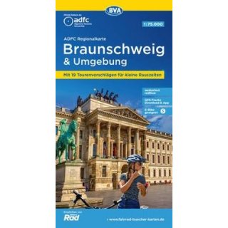 ADFC Regionalkarte Braunschweig und Umgebung 1:75.000