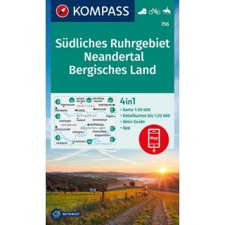 WK  756 Südl. Ruhrgebiet/Neandertal/Bergisches Land 1:50.000