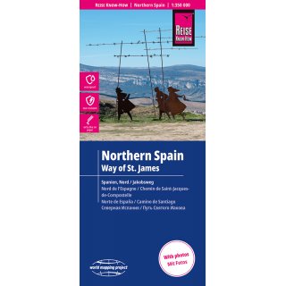 Spanien, Nord mit Jakobsweg 1:350.000