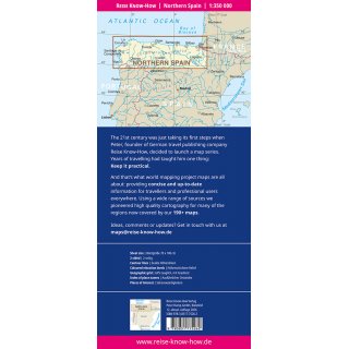 Spanien, Nord mit Jakobsweg 1:350.000