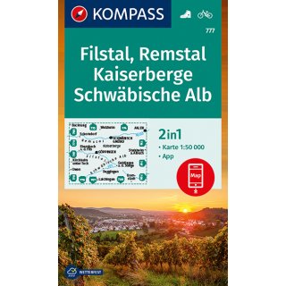 WK  777 Filstal, Remstal, Kaiserberge, Schwäbische Alb 1:50.000