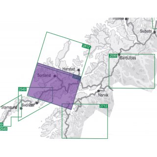 Vesterålen Hinnøya Sør 1:100.000