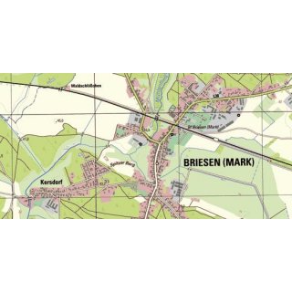 Topographische Karte Brandenburg 1:25.000