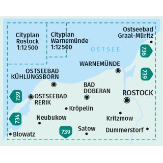 WK  735 Rostock/Warnemünde/Bad Doberan 1:50.000