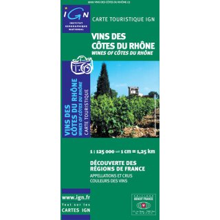 Vins des Côtes du Rhône 1:125.000
