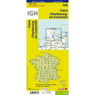 106 Caen Cherbourg-en-Cotentin 1:100.000